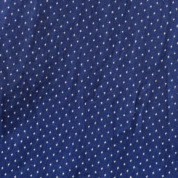 Anthropologie Dotted Buttonline Tank Top & Matching Skirt Set Navy Blue, Size L - Picture 3 of 7